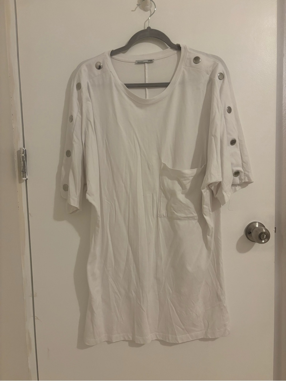 Zara White T-shirt Dress